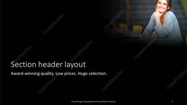Section Header presentation slide layout