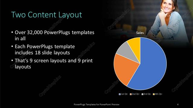 Two Content presentation slide layout