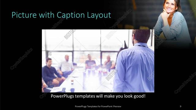 Picture with Caption presentation slide layout