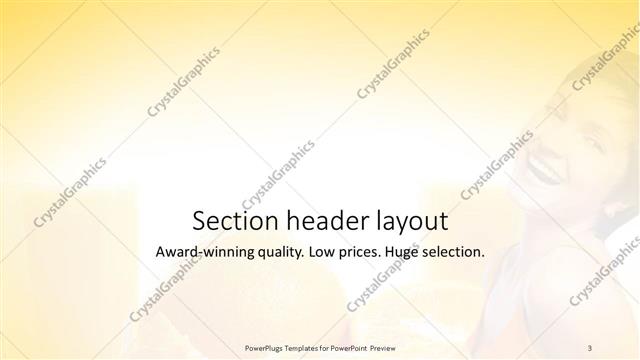 Section Header presentation slide layout