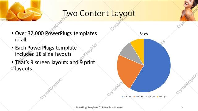 Two Content presentation slide layout