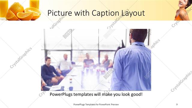 Picture with Caption presentation slide layout