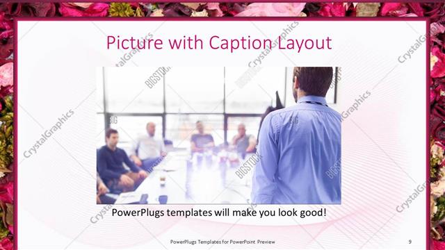 Picture with Caption presentation slide layout