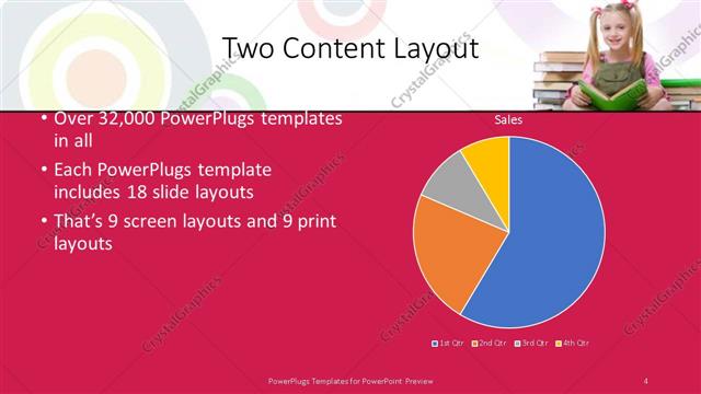 Two Content presentation slide layout