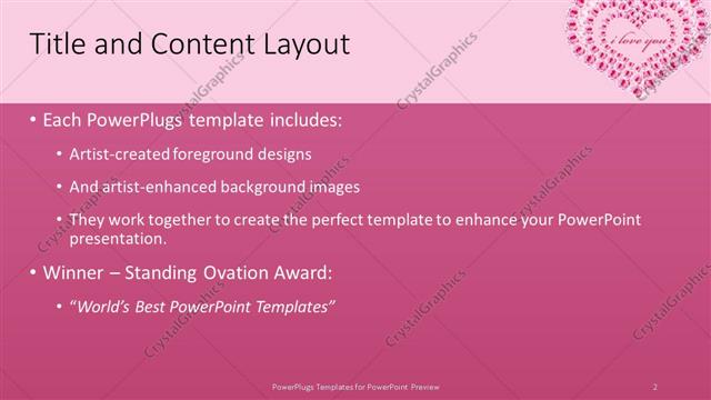 Title and Content presentation slide layout