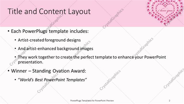 Title and Content presentation slide layout