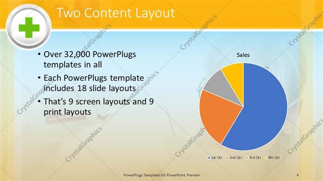 Two Content presentation slide layout
