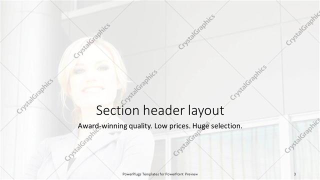 Section Header presentation slide layout