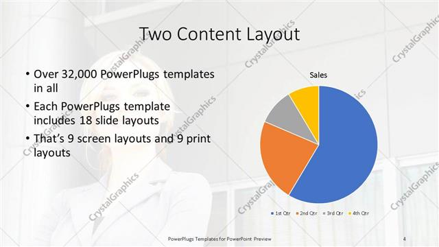 Two Content presentation slide layout