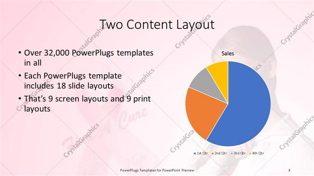 Two Content presentation slide layout