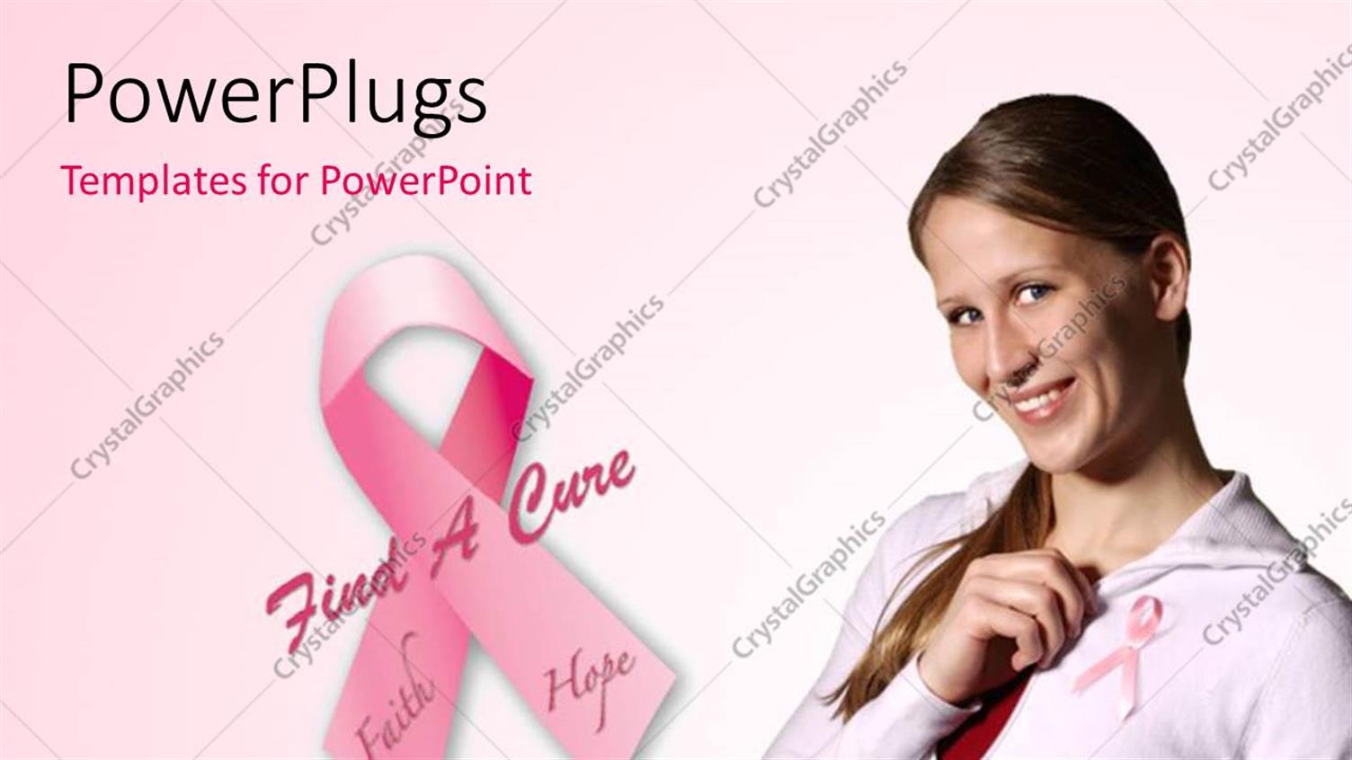 Featuring a Pretty Lady and a Breast Cancer Awareness Ribbon