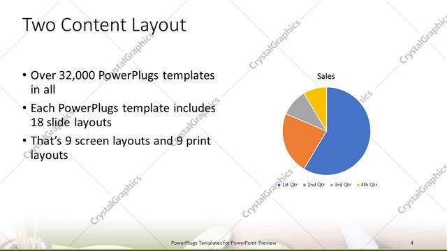 Two Content presentation slide layout
