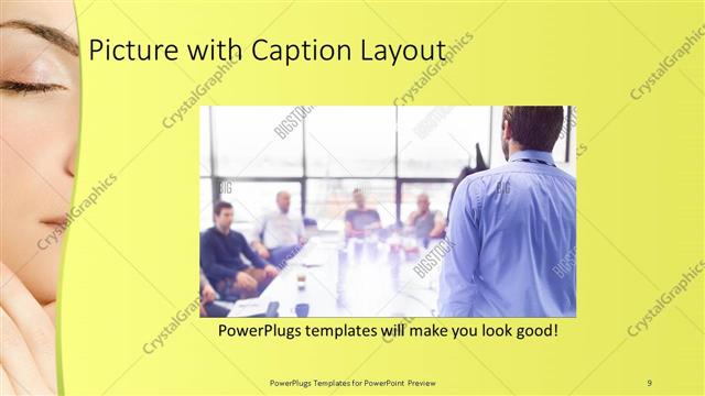 Picture with Caption presentation slide layout