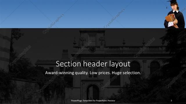 Section Header presentation slide layout