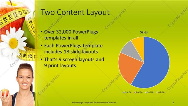 Two Content presentation slide layout
