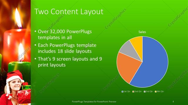 Two Content presentation slide layout