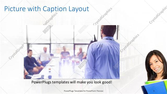 Picture with Caption presentation slide layout