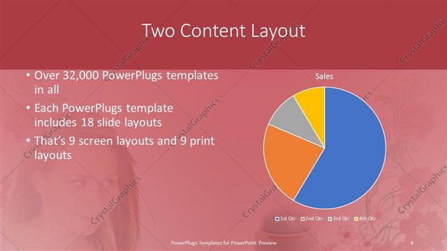 Two Content presentation slide layout