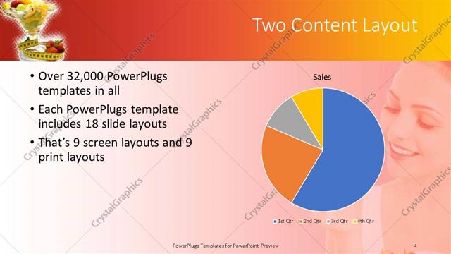 Two Content presentation slide layout