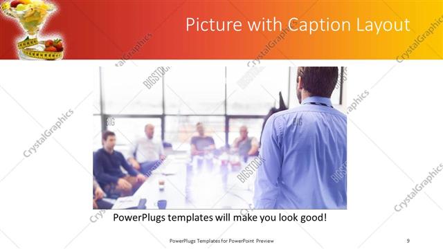 Picture with Caption presentation slide layout