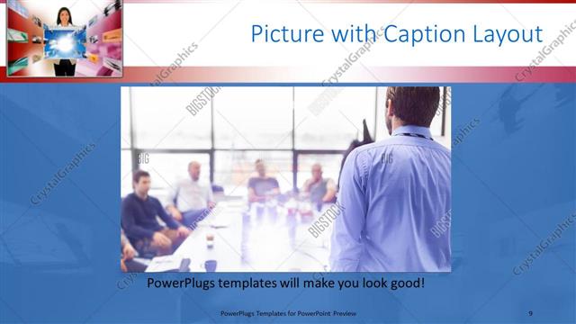 Picture with Caption presentation slide layout