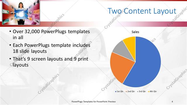 Two Content presentation slide layout