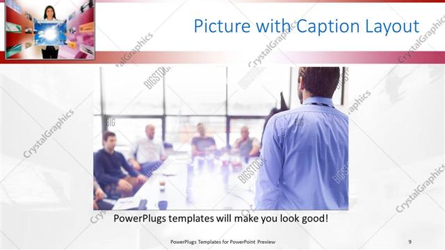 Picture with Caption presentation slide layout