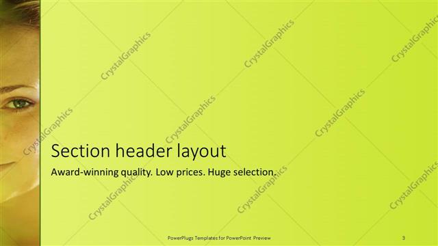 Section Header presentation slide layout