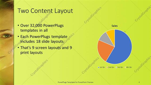 Two Content presentation slide layout