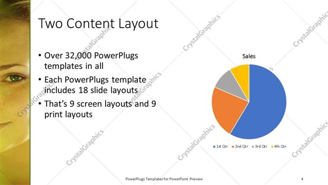 Two Content presentation slide layout