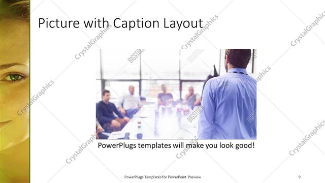 Picture with Caption presentation slide layout