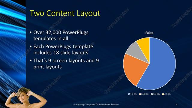 Two Content presentation slide layout