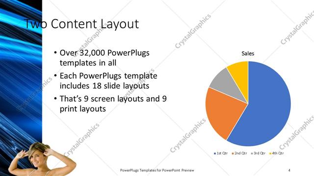 Two Content presentation slide layout