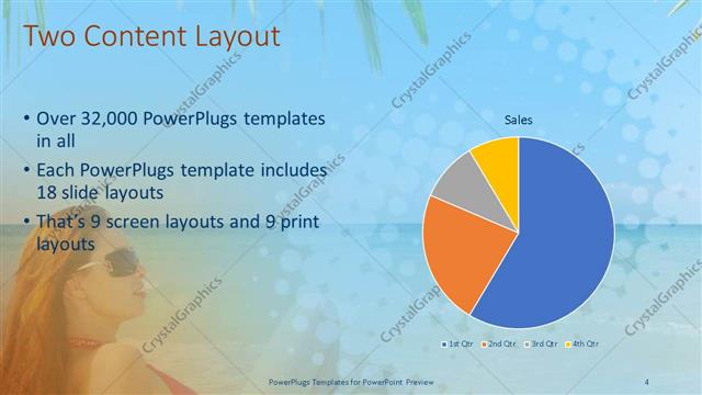 Two Content presentation slide layout