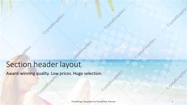 Section Header presentation slide layout
