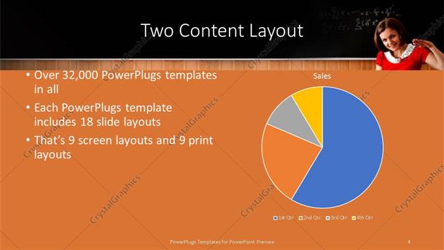 Two Content presentation slide layout
