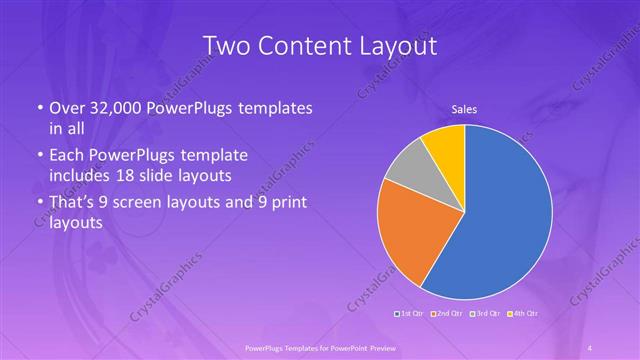 Two Content presentation slide layout
