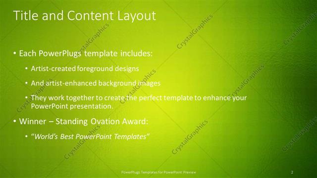 Title and Content presentation slide layout
