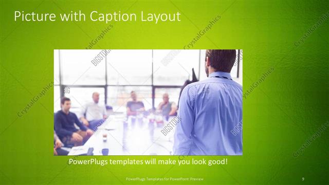 Picture with Caption presentation slide layout