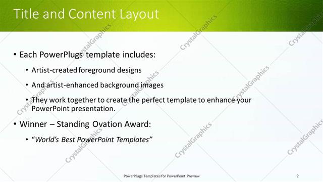 Title and Content presentation slide layout