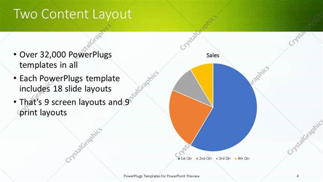 Two Content presentation slide layout