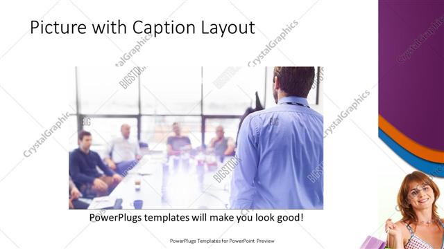 Picture with Caption presentation slide layout