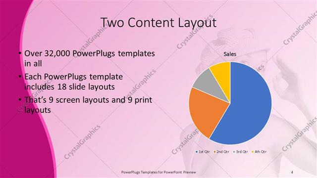 Two Content presentation slide layout