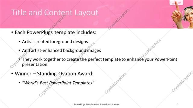 Title and Content presentation slide layout