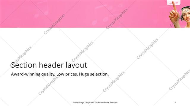 Section Header presentation slide layout