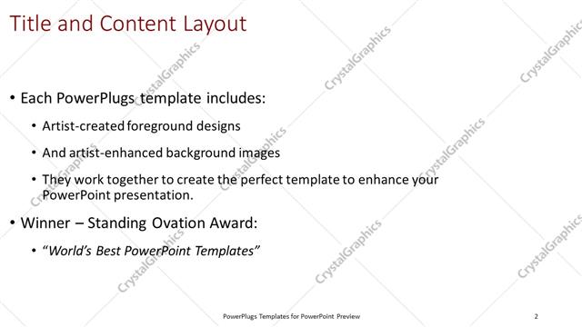 Title and Content presentation slide layout