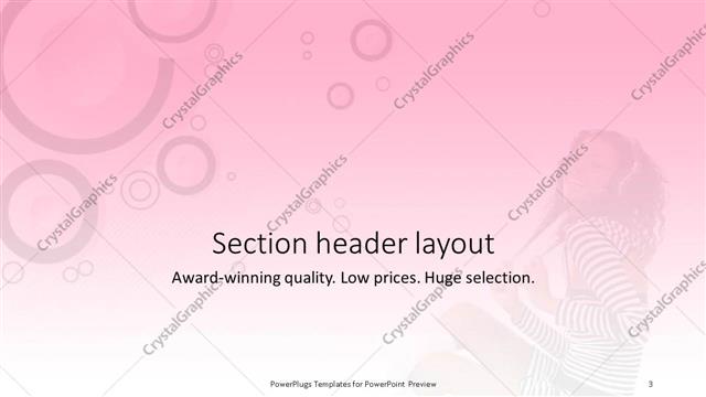 Section Header presentation slide layout