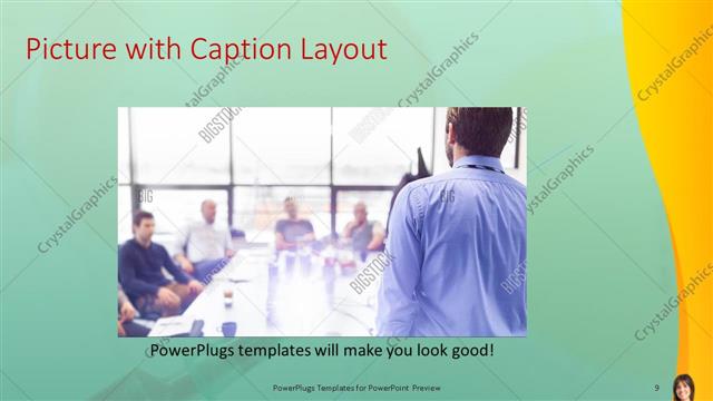 Picture with Caption presentation slide layout
