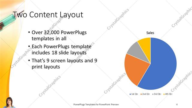 Two Content presentation slide layout