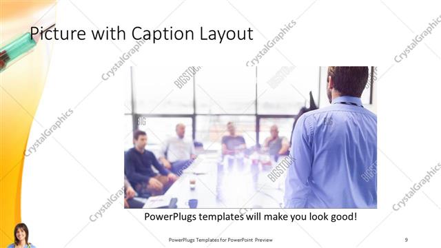 Picture with Caption presentation slide layout